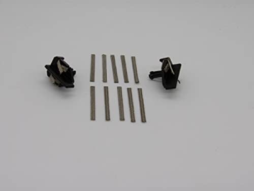 Greenhills Slot Spares 10 Tinned Copper Braids & 2 Long Stem Guide Blades Scalextric Compatible - BNIP - G2991