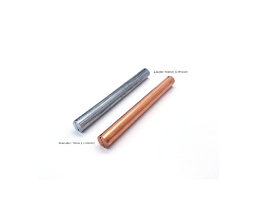 Kolamoon USKLCU-ZNROD0001 Pure Copper Zinc Rods Diameter 10Mm Length 100Mm Solid Copper Zinc Bar Bare Copper Cu Zinc Metal Rod thumb #1