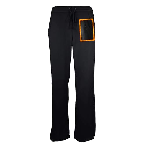 M&M SCRUBS Women's Soft Modern Fit 2 Pocket Drawstring Scrub Pant (Black, Medium)