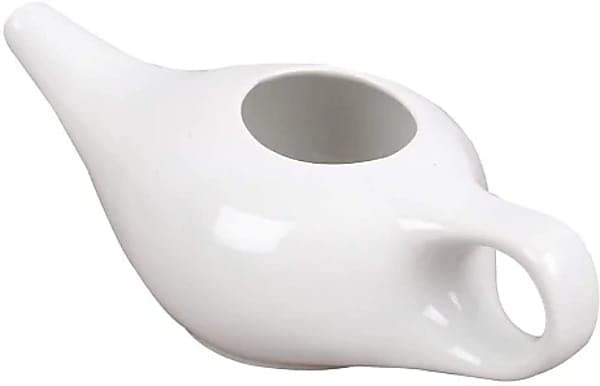 Porcelain Ceramic Neti Pot for Nasal Cleansing Sinus and Passages for Optimal Health(250 ml || White)-image-19