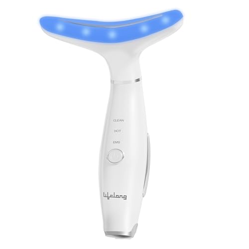 Image of Lifelong 3-in-1 Beauty Massager for Face and Neck, Based on Triple Action LED, Wrinkle Reduction, Neck & Face Lifting Device | Red Light Therapy with Vibration Technology for Skin Care,Improve,Firm,Tightening