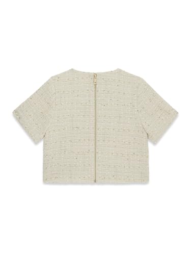 GUESS Girls' Short Sleeve Tweed Woven Top2
