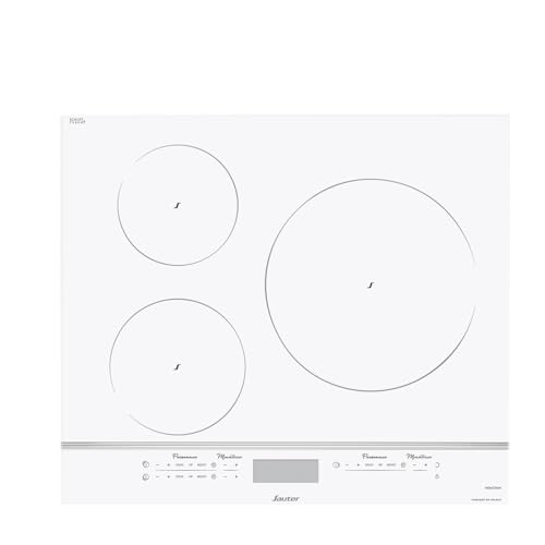 Sauter - SPI9544W - Plaque Induction - Table de Cuisson Encastrable - Blanc - 3 Foyers - 7400W - Dimensions Encastrement : 56x49cm - Grand Foyer 28 cm - Fabriqué en...