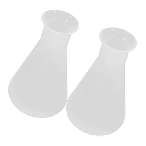 Veemoon Wide Mouth Lab Erlenmeyer Flask 250ml Chemistry Beaker Plastic Flask for Research