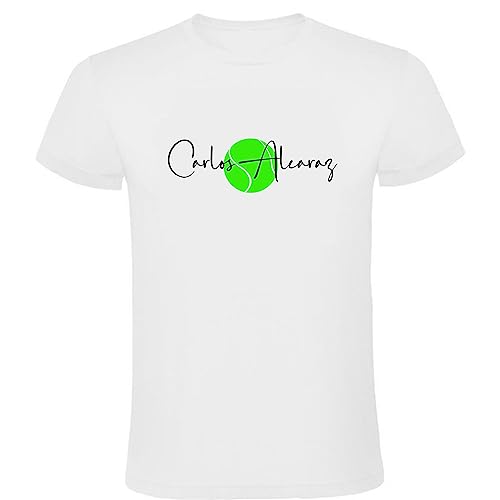 Camiseta Blanca Carlos Alcaraz Tallas S M L XL XXL (L)