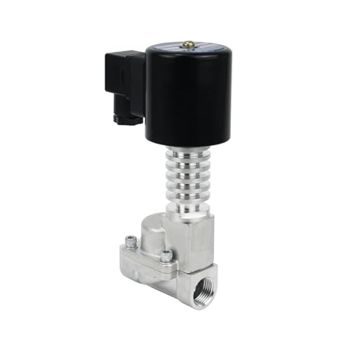 Válvula solenoide de acero inoxidable de 3 8in y 300 grados 2