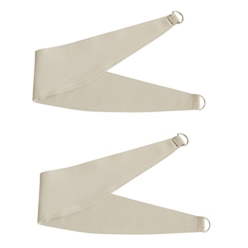 Image of Bujasso Beige Moderate Blackout Curtains with Sheer Overlay Mix and Match Double Layer Thermal Insulated Window Panels 72 inch for Bedroom Beige Drapes with Tiebacks Grommet Top 37 inch Wx72 Lx2