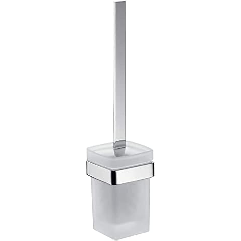 emco LOFT WC-Bürstengarnitur, Toilettenbürste mit Halterung und Griff aus Aluminium und Behälter aus Kristallglas Cover