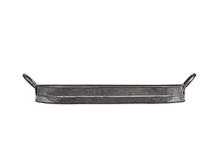 UPC 807472943411 product image for Creative Co-Op Oval Galvanized Metal Handles Decorative Tray, 26.75
