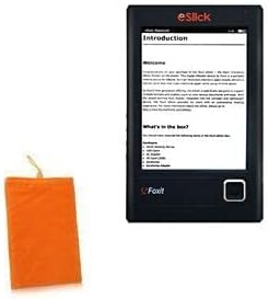 BoxWave Case Compatible with Foxit Software eSlick eBook Reader - Velvet Pouch, Soft Velour Fabric Bag Sleeve with Drawstring - Bold Orange