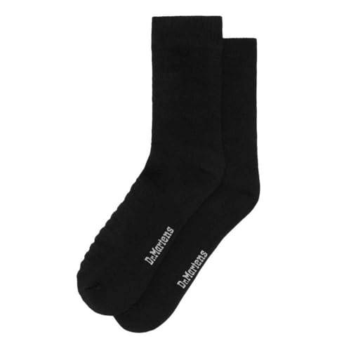 Dr. Martens Unisex Double Doc Sock Black Organic Cotton Blend S/M