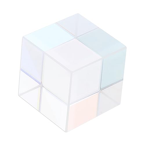 CIYODO Decorative Prism Cube Large Optical Prism Square Crystal Prop for Learning