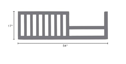 Image of Toddler Bed Safety Guard Rail for Sorelle Convertible Cribs - Solid Wood Rail for Convertible Crib to Toddler Bed Conversion - Safety Bed Rail for Children (Model #137, Weathered Gray)