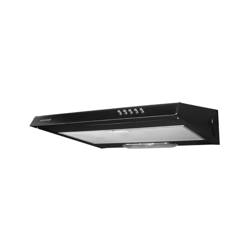 Concept OPP1360 Campana Extractora Bajo Mueble 60cm | Bajo Consumo con Iluminación LED | 3 Niveles de Rendimiento | Funcionamiento Opcional con Aire de Escape o Recirculación (Negro)