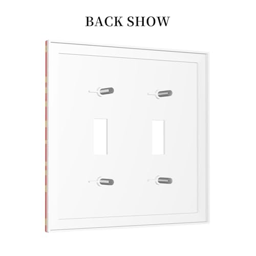 Decorative Switch Plate Covers Red Background with Golden Spiderweb Spider 2 Gang Light Switch Cover Plate Unique Double Toggle Wall Plate Light Switch Covers for Home Decor