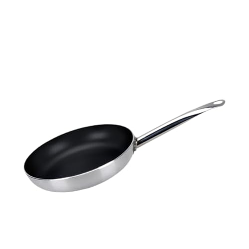 MotiveTech Sartén antiadherente para cocina, utensilios de cocina de aluminio con mango largo, 24,5 cm