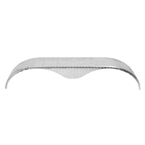 ALMULOO Aluminum Diamond Plate Tandem Axles Trailer Fenders Universal Compatible with Most 14 15 16 Tires Car Hauler Trailer Cargo Trailer Utility Trailer Landscape Trailer 1 Pcs Silvery