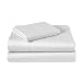Pizuna 400 Thread Count White Twin XL Sheet Set, 100% Long Staple Cotton Twin XL Sheets, Luxurious Sateen Cotton Bed Sheets Deep Pocket fit Upto 17” (Twin XL Sheets White)