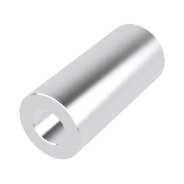 Aluminum Spacer 1/2" OD x 1/4" ID x 1-1/8" Long-Round Spacer Unthreaded Standoff Bushing Plain Finish, Fits Screws Bolts 1/4" or M6 by Metal Spacers Online (25 Pack)