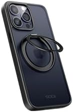 Miniatura 8 de SODI Funda magnética para iPhone 15 Pro con soporte invisible, compatible con Mag-Safe, delgada, ligera, giratoria de 360, funda protectora contra