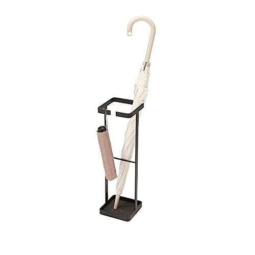 Bac de drainage pour porte-parapluies stable en métal noir durable