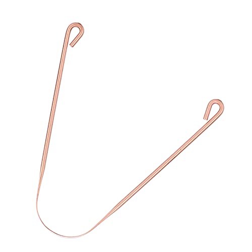 Limpador de língua, raspador de língua de cobre puro e remoção de mau hálito para uso diário
