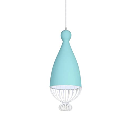 Lustre suspension nordique blanche de 30 cm en métal à tête unique