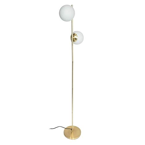 CMP Paris Lampadaire rétro - 159 x 32 x 24 cm - 2 têtes - Doré