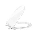 Garvee Abattant WC professionnel D-Shape en UF Duroplast blanc – Siège enfant intégré – Fr...