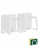 YIPFEN Blanco 2 Uds Soporte Estropajo Fregadero de 50 mm, Drenaje Inmediato, Organizador que Elimina la Humedad y Conserva Espacios Sanitarios y Ordenados