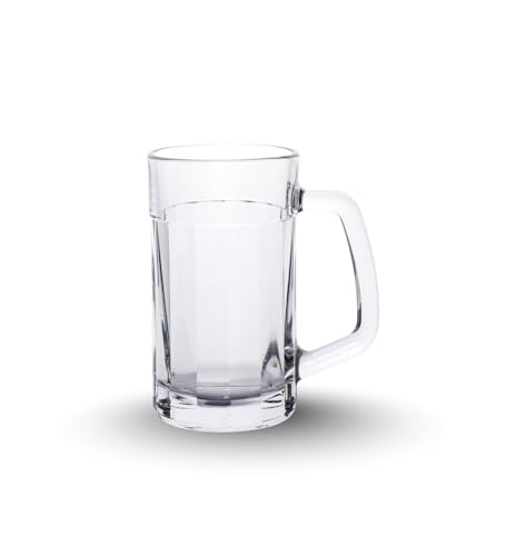 Image of Table & Tale Americano Line 340 ml Beer Mug Set of 12 from Brazil | Crystal Clear Beer Mug | Ideal for Beer, Cocktails, Mocktails, Cold Drinks & Other Beverages