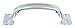 Pull Handle, 6-1/2 In, Polished Zinc
