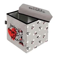 ARDITEX Minnie Folding Textile Storage Seat 30x30x30cm