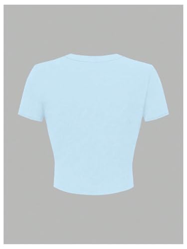 Girl's Floral Graphic Tees Short Sleeve Crewneck Cute T Shirt Summer Tops2