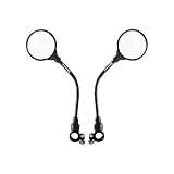 STRAUSS Cycle Side Mirror | CycleMirror Set of 2 | Cycling Accessories For Men | Shape Adjustable ABS Material | Bicycle Rear View, Adjustable 360° Handlebar Convex Mirror | HD View