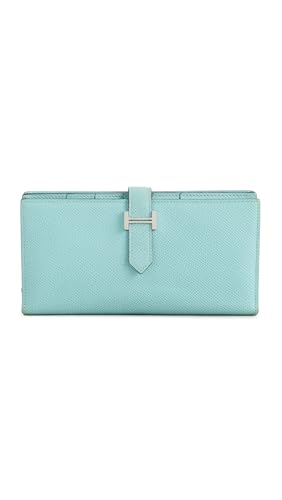 Shopbop Archive Womens Pre-Loved Hermes Bearn Souffle Wallet Leather Blue One Size