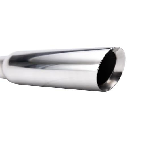 Embout d'échappement en acier inoxydable poli miroir avec double sortie design 102mm