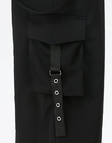 Women's Cargo Pants Y2K Streetwear Drawstring Baggy Pants Jogger Trousers Workout Sweatpants4