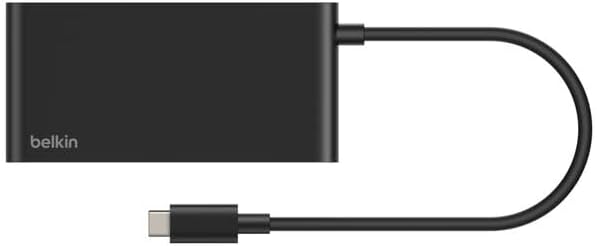 Belkin USB C Hub, 5-Port Hub w/ 4K HDMI Display @ 60Hz, 100W Power Delivery, Fast Data Transfer 5Gbps, USB C Multiport Adapter for MacBook, iPad Pro, Chromebook, & More - Upgraded HDMI 2.0 - Black