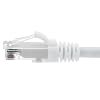 CAT6A Ethernet Patch Cable 2ft S/FTP Shielded Network Cable with Boot, RJ45 High-Speed LAN Cord, White