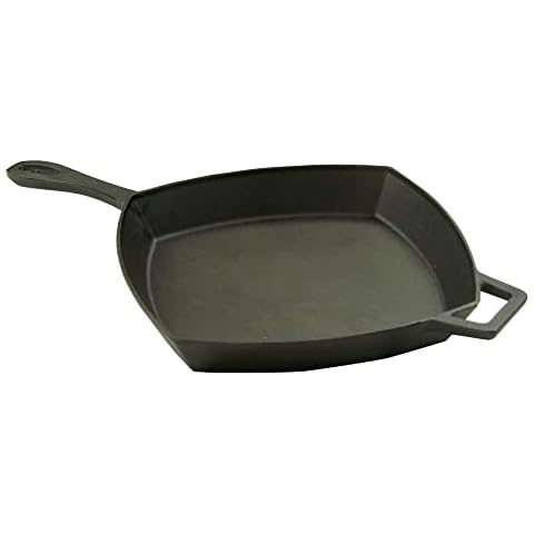 Bayou Classic 12-in Cast Iron Skillet with Helper Handle Cover