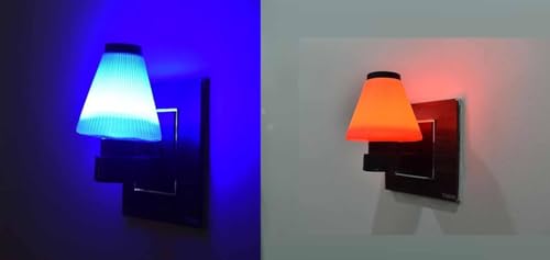Image of GURUSOAMI Small lamp Type 2 Pin Night Lamp 0.5 Watt Plug & Play Bulb for Bedroom, Living Room, Zero Watt Light Direct Socket use for Night (Blue /RED, 2.0, Count)