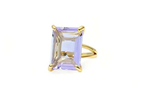 Bague en pierre semi-précieuse tanzanite : bijou de mode personnalisé femme