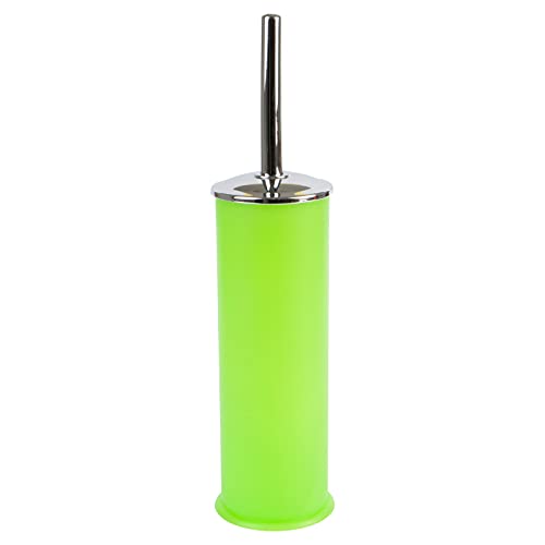 Porte-brosse en plastique de couleur mate avec brosse en métal chromé, fabriqué en Italie, couleurs assorties (vert fluo) Cover