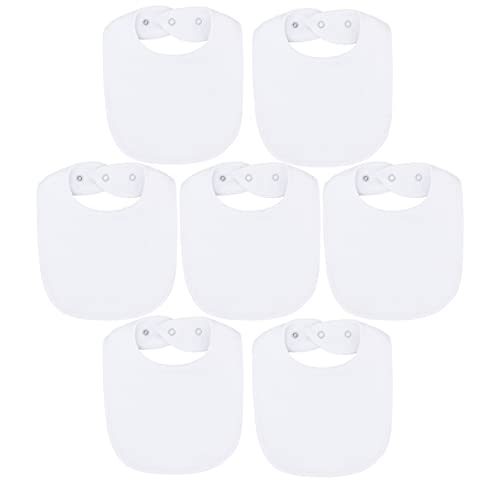 Maiwa White Terry Cloth Waterproof 7 Pack Baby Bibs With Snaps For Boy Girl Unisex, Drool ,Eating And Teething Bibs #TOP11
