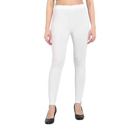 Image of Twinstar T2 Womens Ankle Length Leggings | Cotton Combo Leggings |180% GSM| Pack of 2 (White, Black)