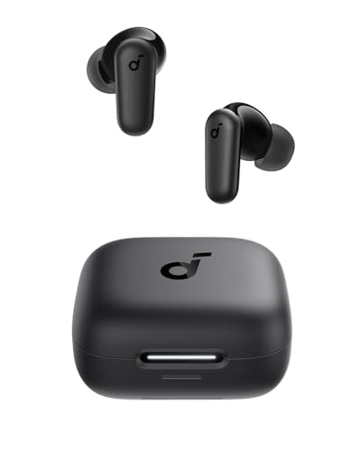 soundcore P30i by Anker Noise Cancelling Earbuds Strong and Smart Noise Cancelling Powerful Bass 45H Playtime 2-in-1 Case and Phone Stand IP54 Wireless Earbuds Bluetooth 5.4 App Control
