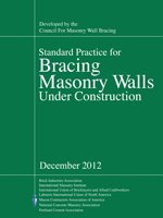 Standard Practice for Bracing Masonry Walls Under Construction - Dec 2012 Edition B00AWRP22M Book Cover