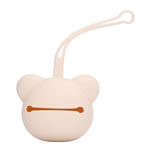 Generic Silikonowy Pojemnik na Smoczek w Kształcie Niedźwiedzia Etui Podróżne do Przechowywania, Przenośny Klips na Smoczek, Akcesoria do Zatyczek Uszu, Ochronny Uchwyt Klej Dentystyczny dla (Kolor
