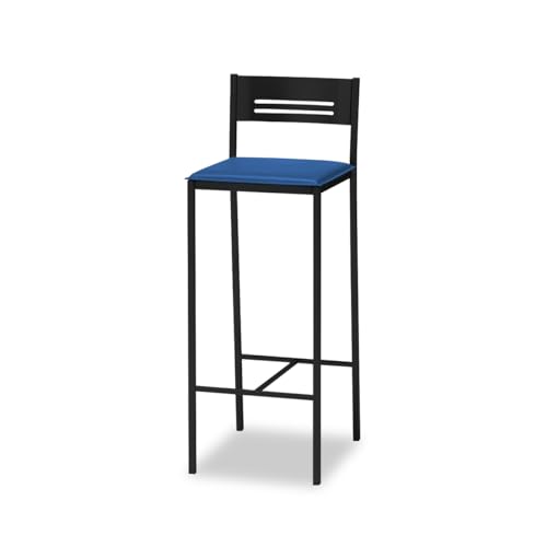 Taburetes Altos de Cocina con Respaldo Azul Marca ASTIMESA